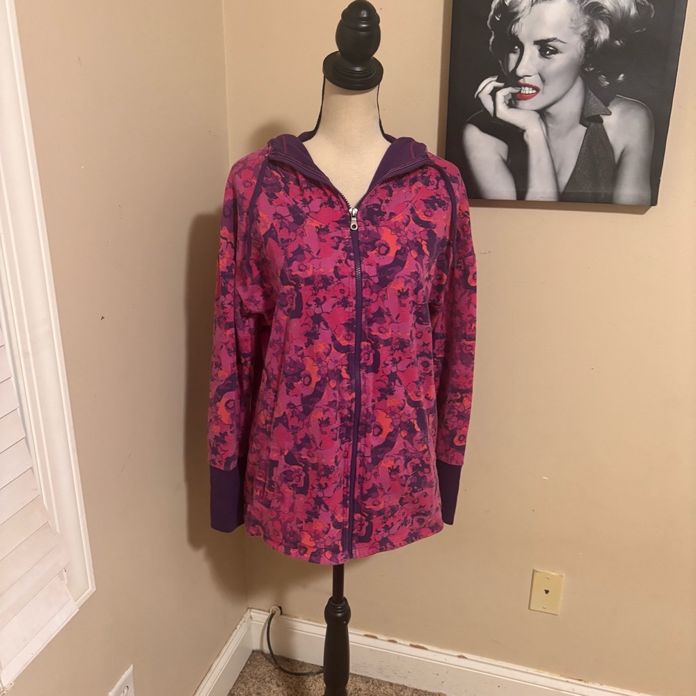 GAIAM Pink and Purple Zip-Up Hoodie